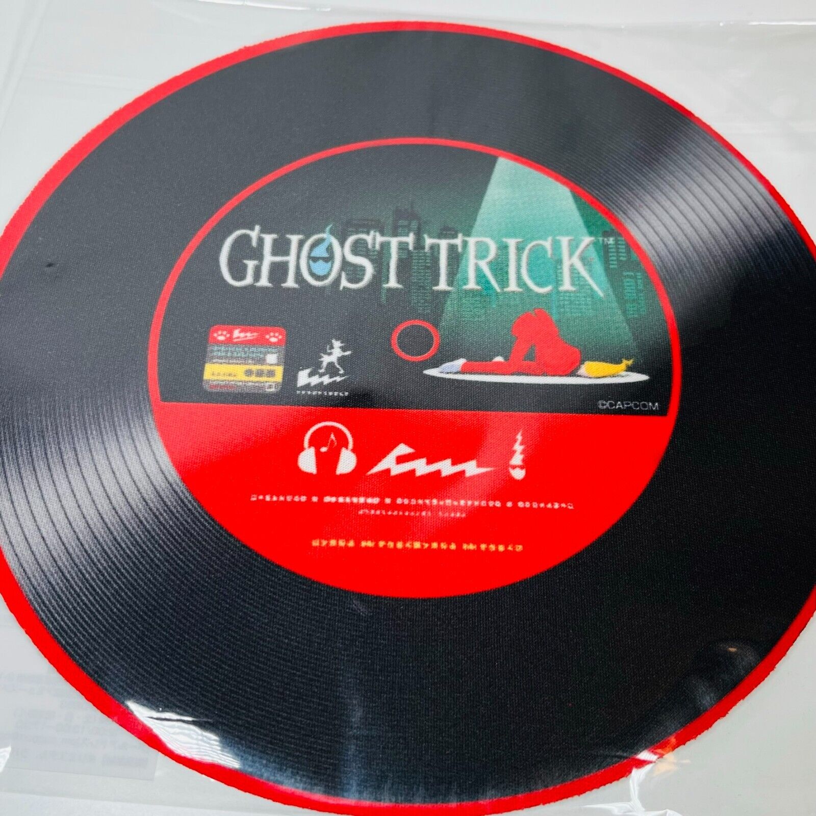 Ghost Trick mousepad - Vinyl Record version CAPCOM Japan exclusive promo item