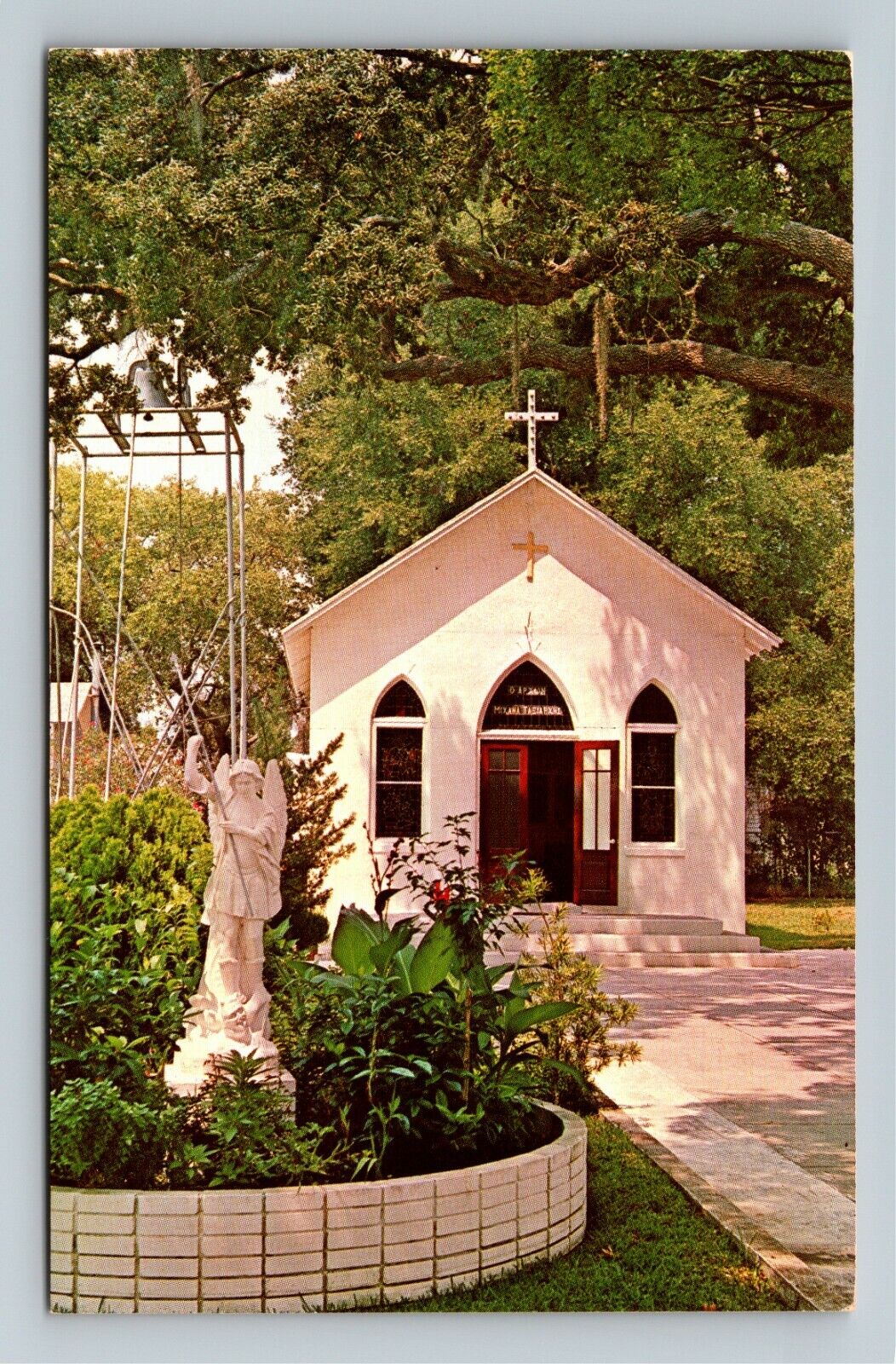 Tarpon Springs FL-Florida, St. Michael\'s Shrine, Statue Gardens Vintage Postcard