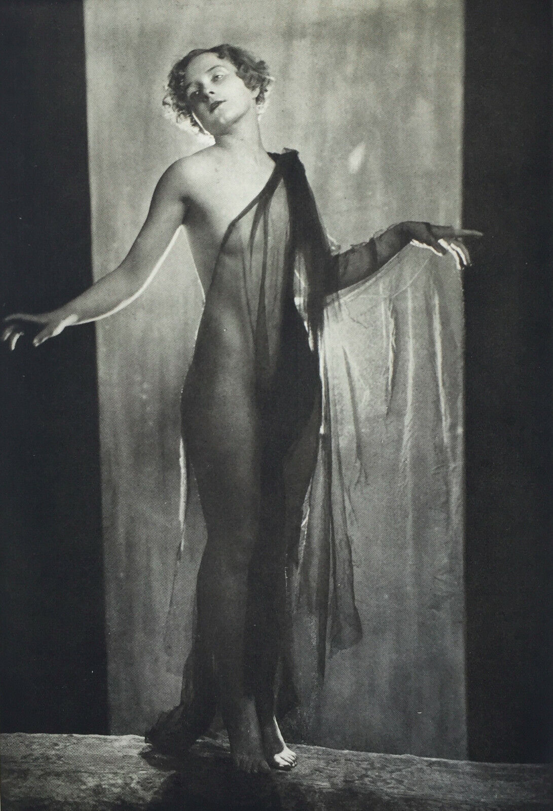 The Veil 1926 art deco nude by Nicholas Haz 1883-1953