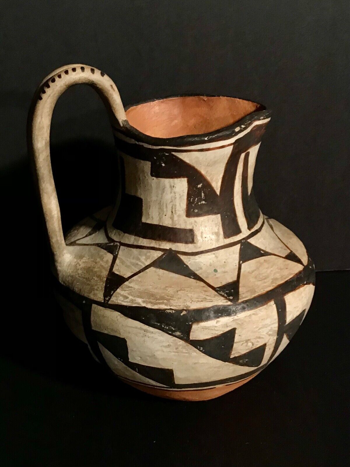 INCREDIBLE ACOMA POTTERY PITCHER, CLASSIC DECORATION, EXCELLENT CONDITION, C1910
