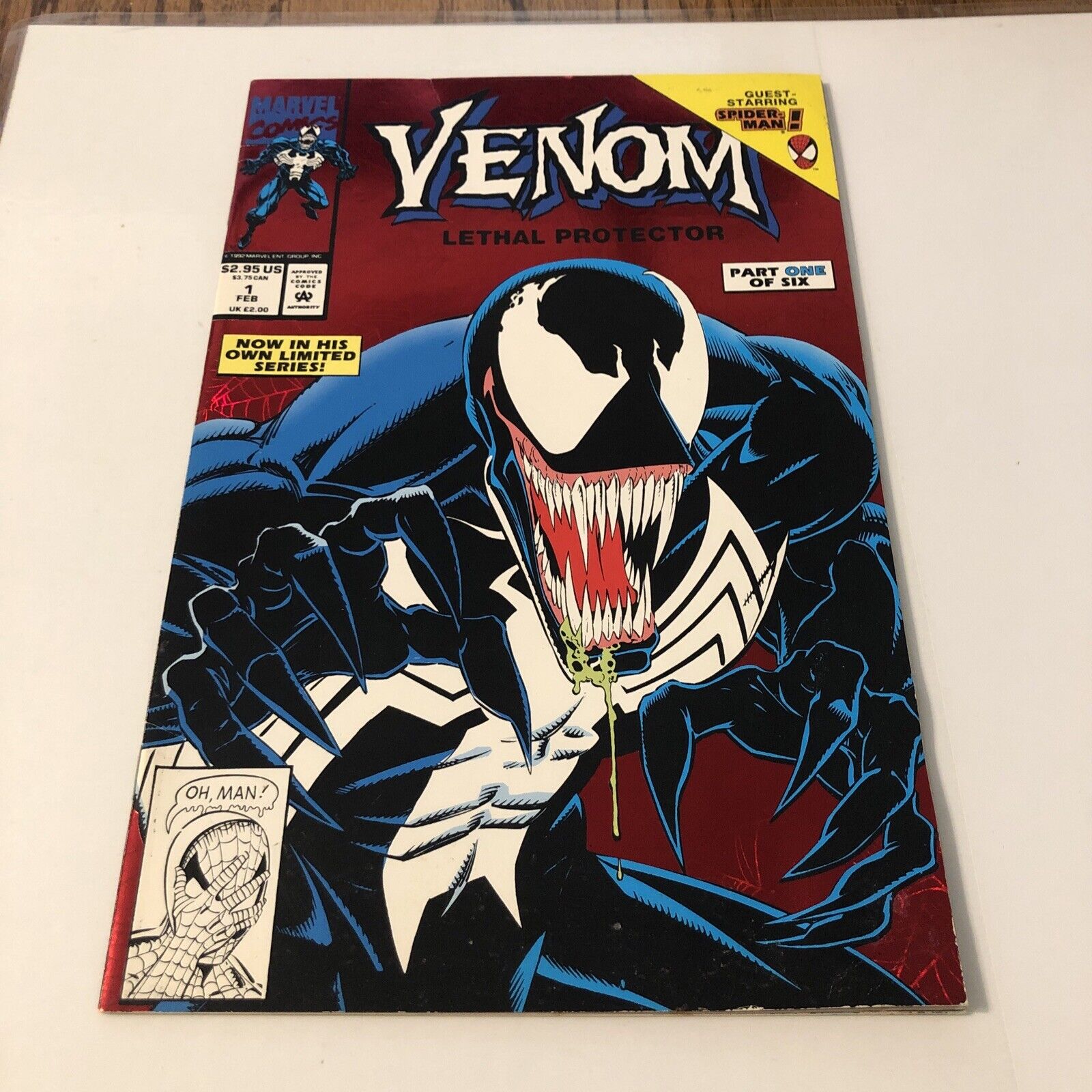 Venom Lethal Protector #1 Marvel 1993 Red Foil Cover KEY: 1st Solo Series