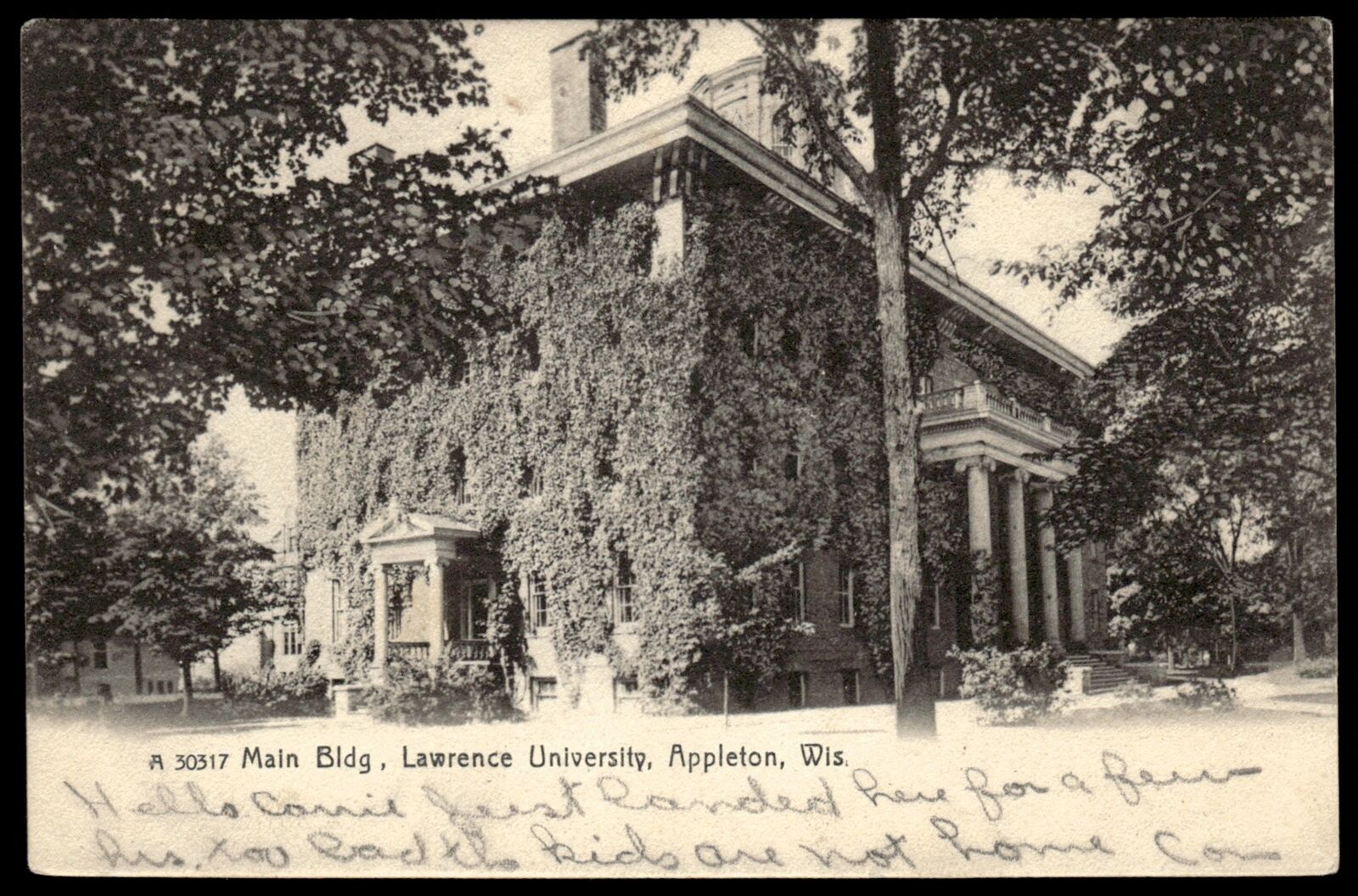 1930 Postcard Postcard Main Building Lawrence University Appleton Wisconsin WI