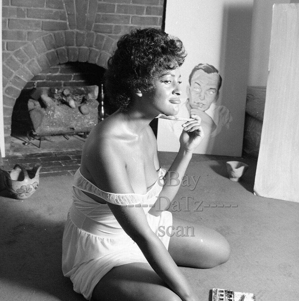 1960s Negative-sexy black pinup girl Laurita Alexander-cheesecake t71074