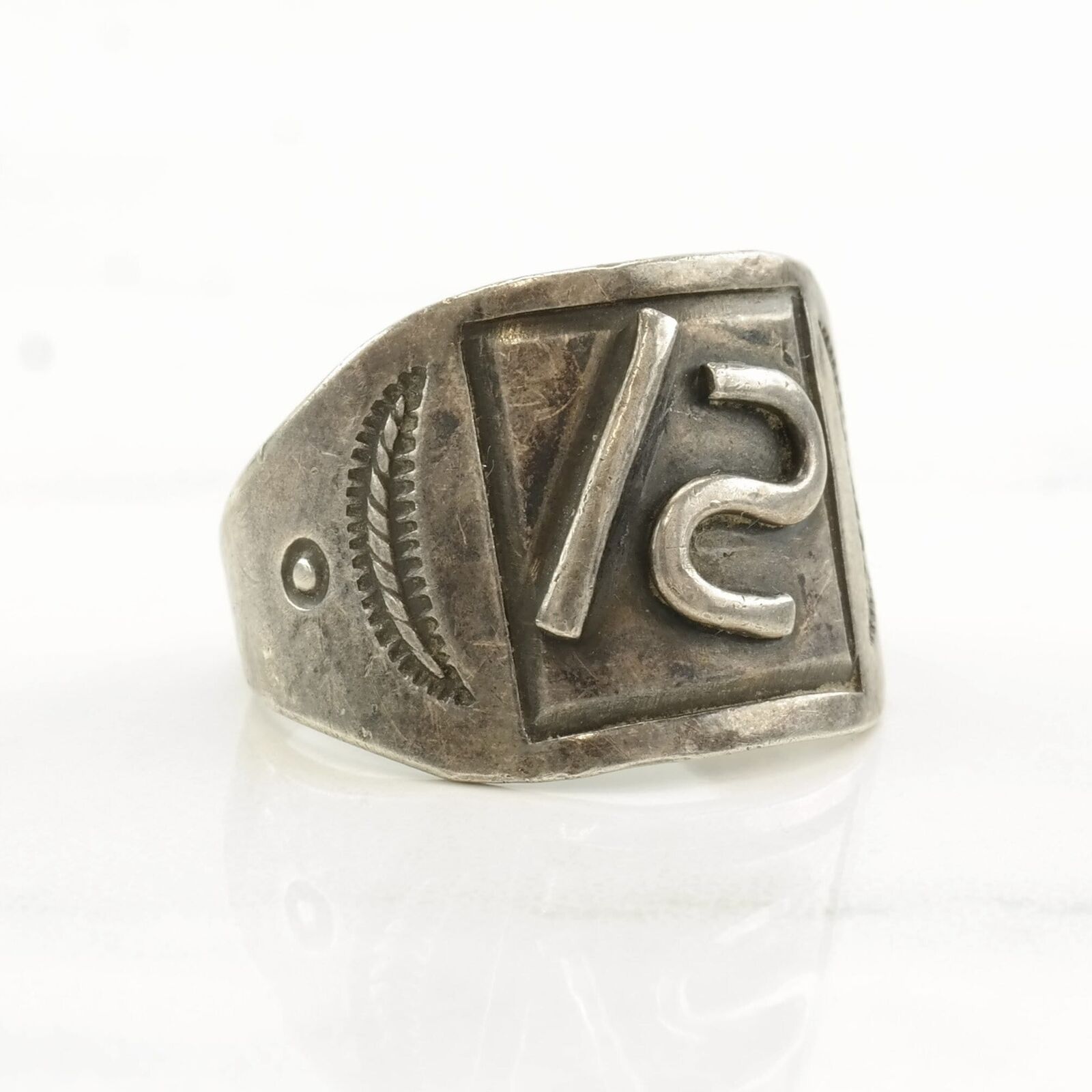 Vintage Native American Silver Ring Philmont Ranch Scout Sterling Size 10 3/4