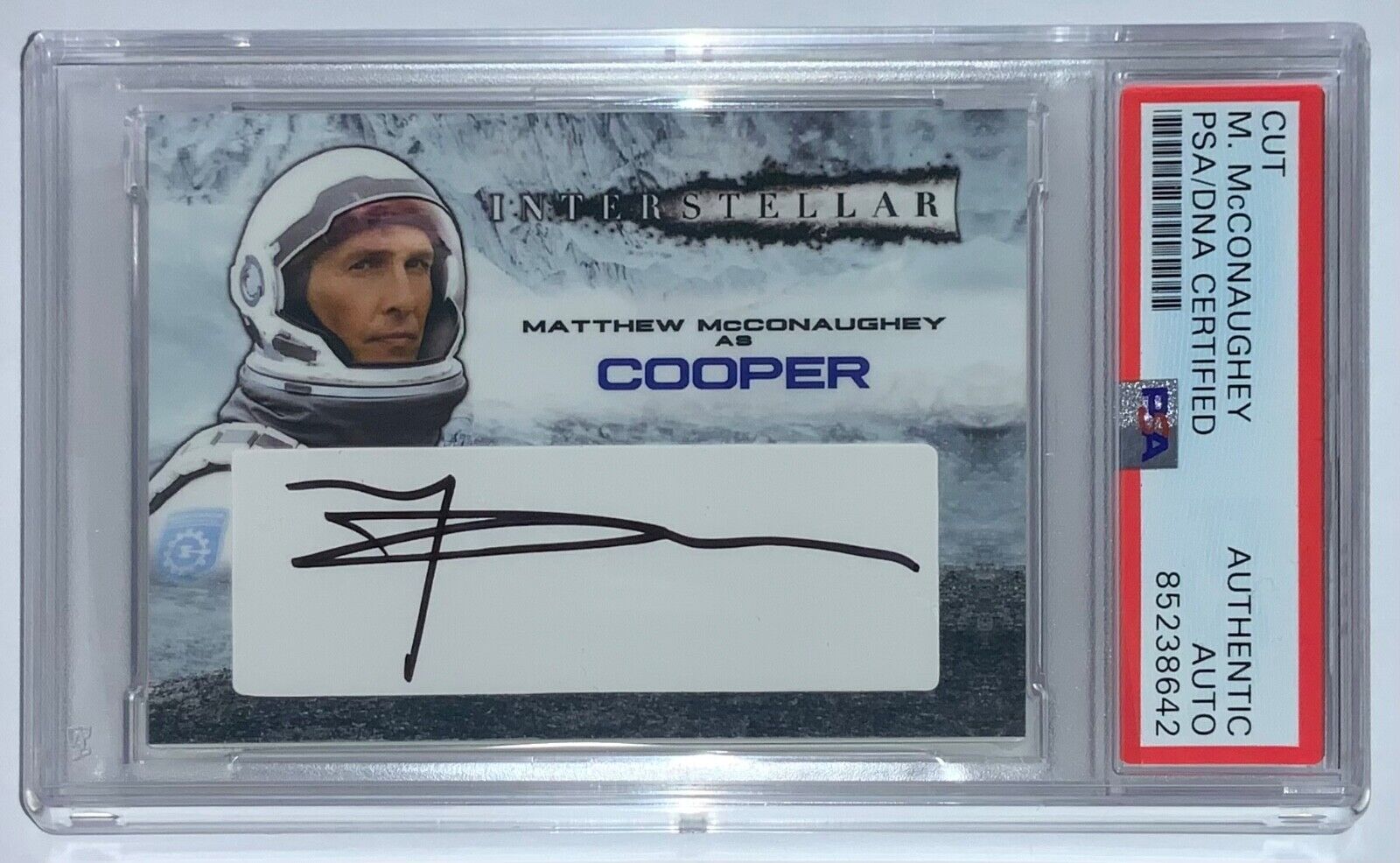 Interstellar Matthew McConaughey Auto Autograph Cut Custom Card PSA DNA