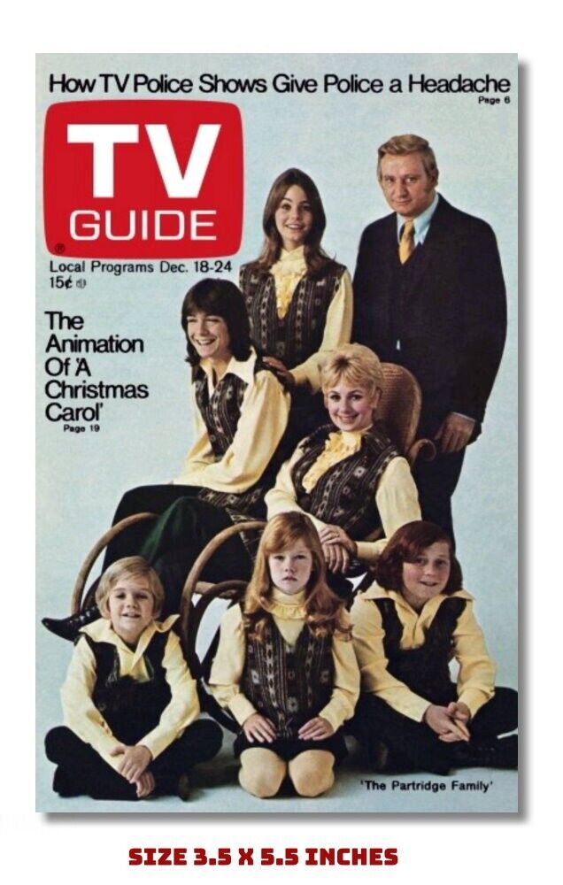THE PARTRIDGE FAMILY FRIDGE MAGNET 1971 TV GUIDE COVER 3.5 X 5.5 