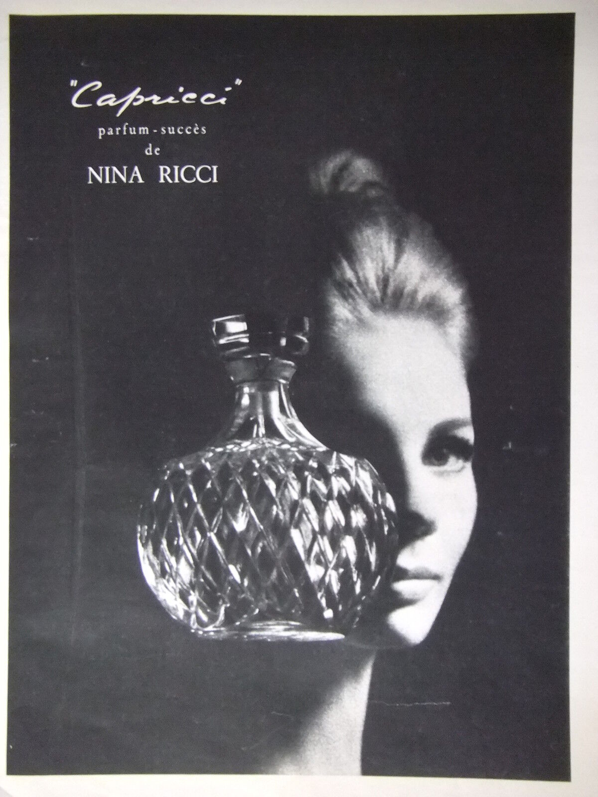 1963 CAPRICCI SUCC`S PERFUME PRESS ADVERTISEMENT BY NINA RICCI - ADVERTISING
