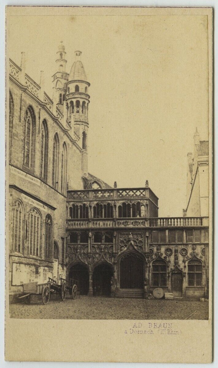 Belgium. CDV 1860-70 Adolphe Brown. Bruges. The Chapel of Saint-Sang. Brugge.