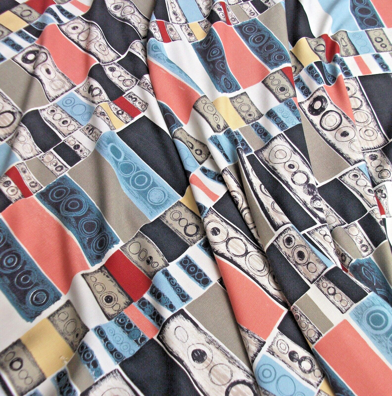 Vintage 1953 JACQUELINE GROAG \'TRAFFIC LIGHT\' Design Fabric.