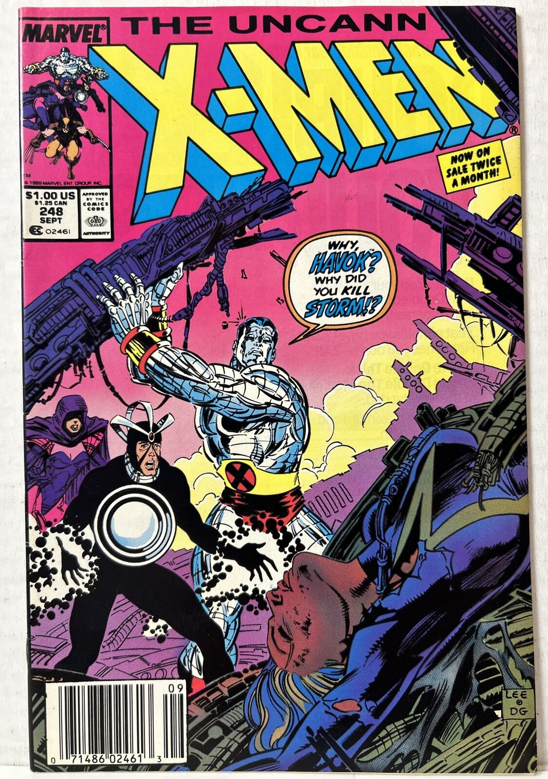 The Uncanny X-Men #248 (Marvel Comics September 1989) First Jim Lee X-Men *VF-*