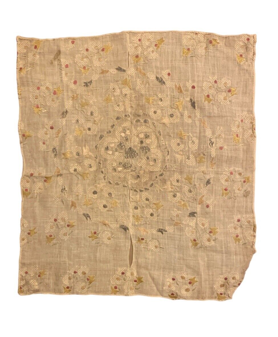 Beautiful Antique Late 18th Century Ottoman Turkish Hand Embroidered Towel 1611