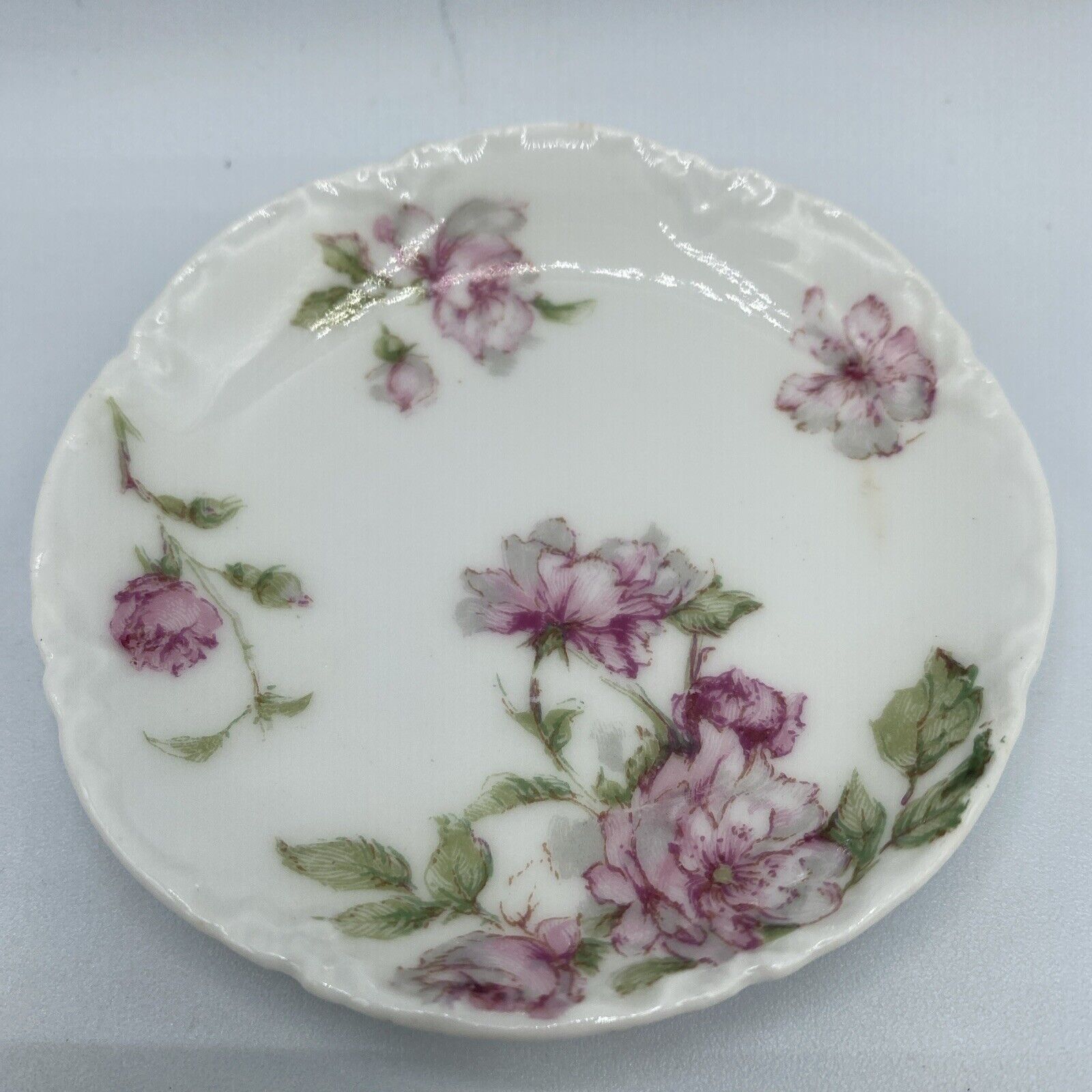 Vintage Haviland & Co. Limoges Miniature Mini Porcelain Plate, Trinket Dish