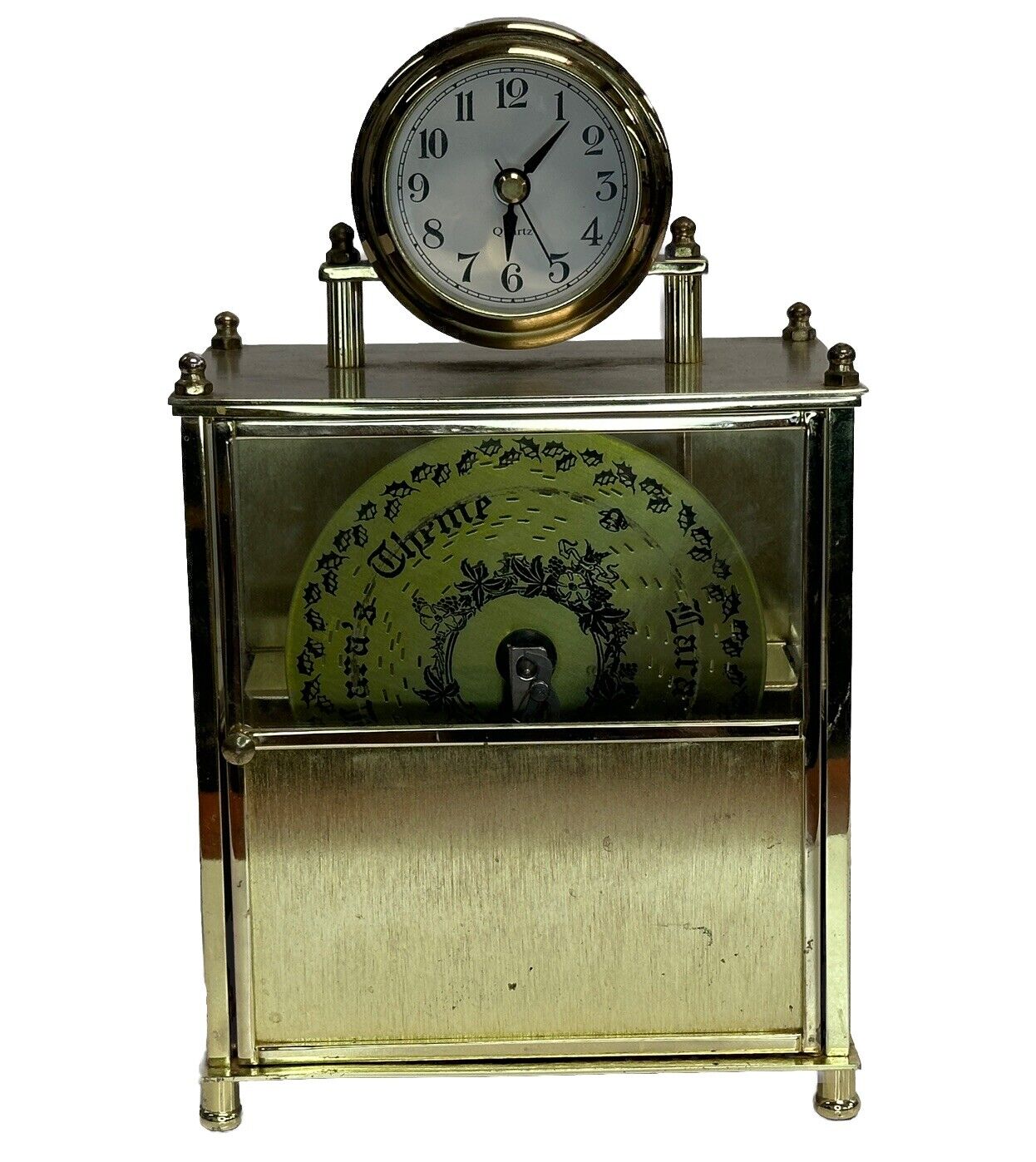 Vintage Mr. Christmas Brass Symphonium Mantle Clock