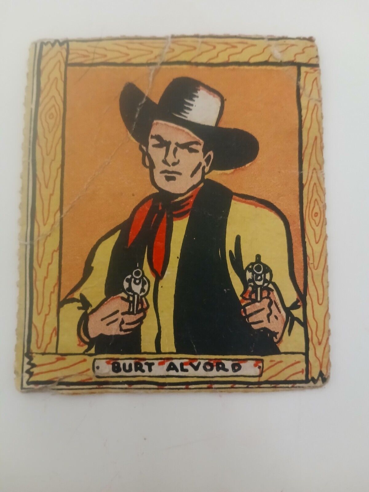Burt Alvord 1950s Novel Candy And Toys Trading Card # 12 I Wild West Adventures