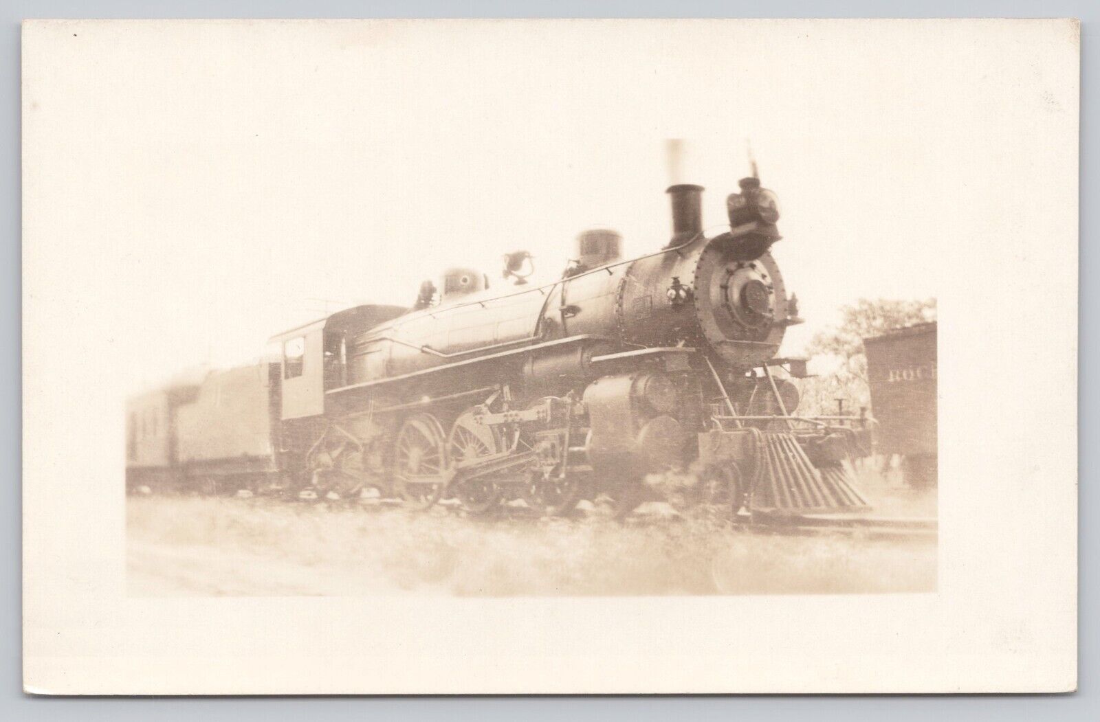 Chicago Rock Island Pacific Railroad Locomotive 879 VTG RPPC Real Photo Postcard