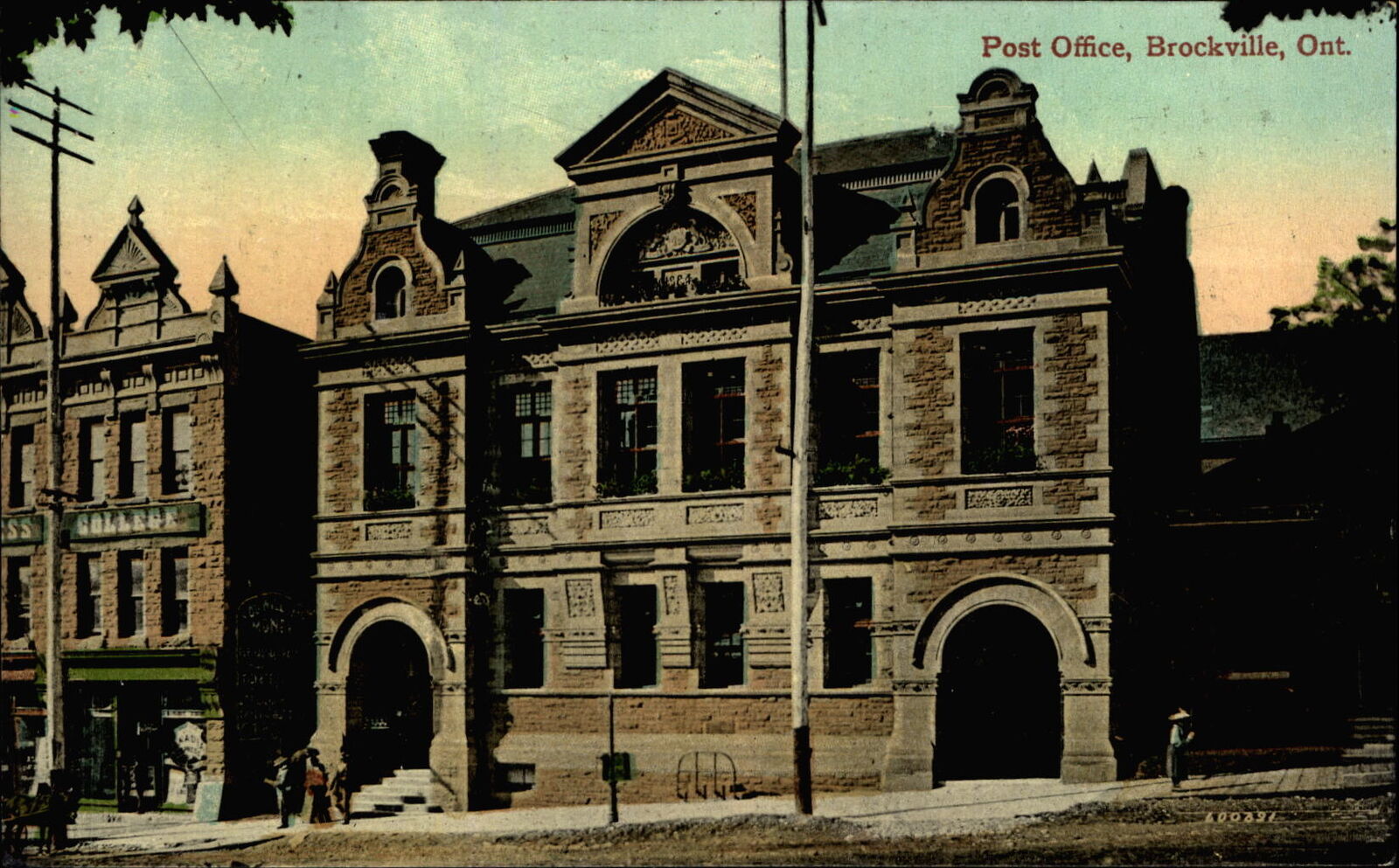Post Office ~ Brockville Ontario Canada ~ c1910 postcard