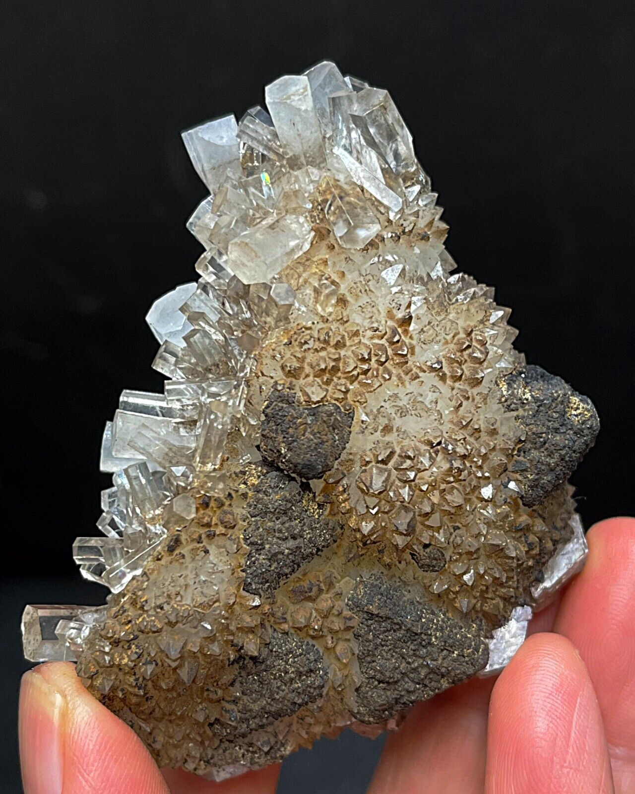 101g Natural Columnar Calcite Fluorite Crystal  Mineral specimens/ China
