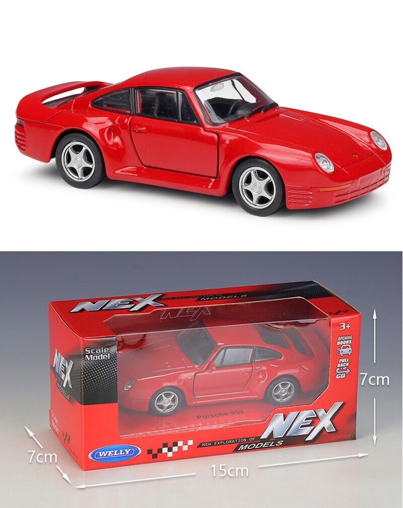 WELLY 1:36 Porsche 959 Alloy Diecast Vehicle Sports Car MODEL TOY Gift Colection
