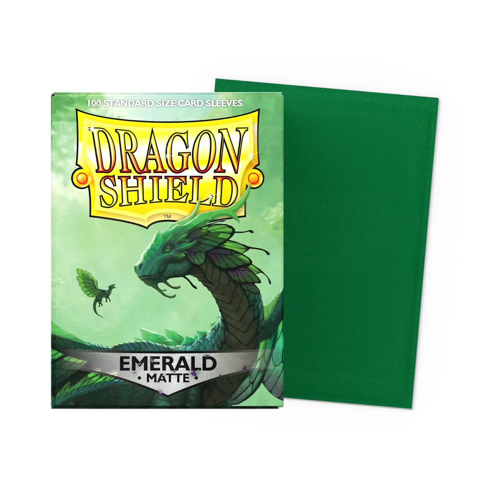 100 x Dragon Shield Matte Standard Size Sleeves - Emerald | Arcane Tinmen