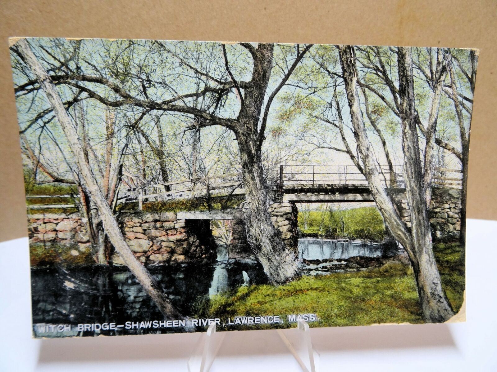 Witch Bridge Shawsheen Lawrence MA Postcard 1910