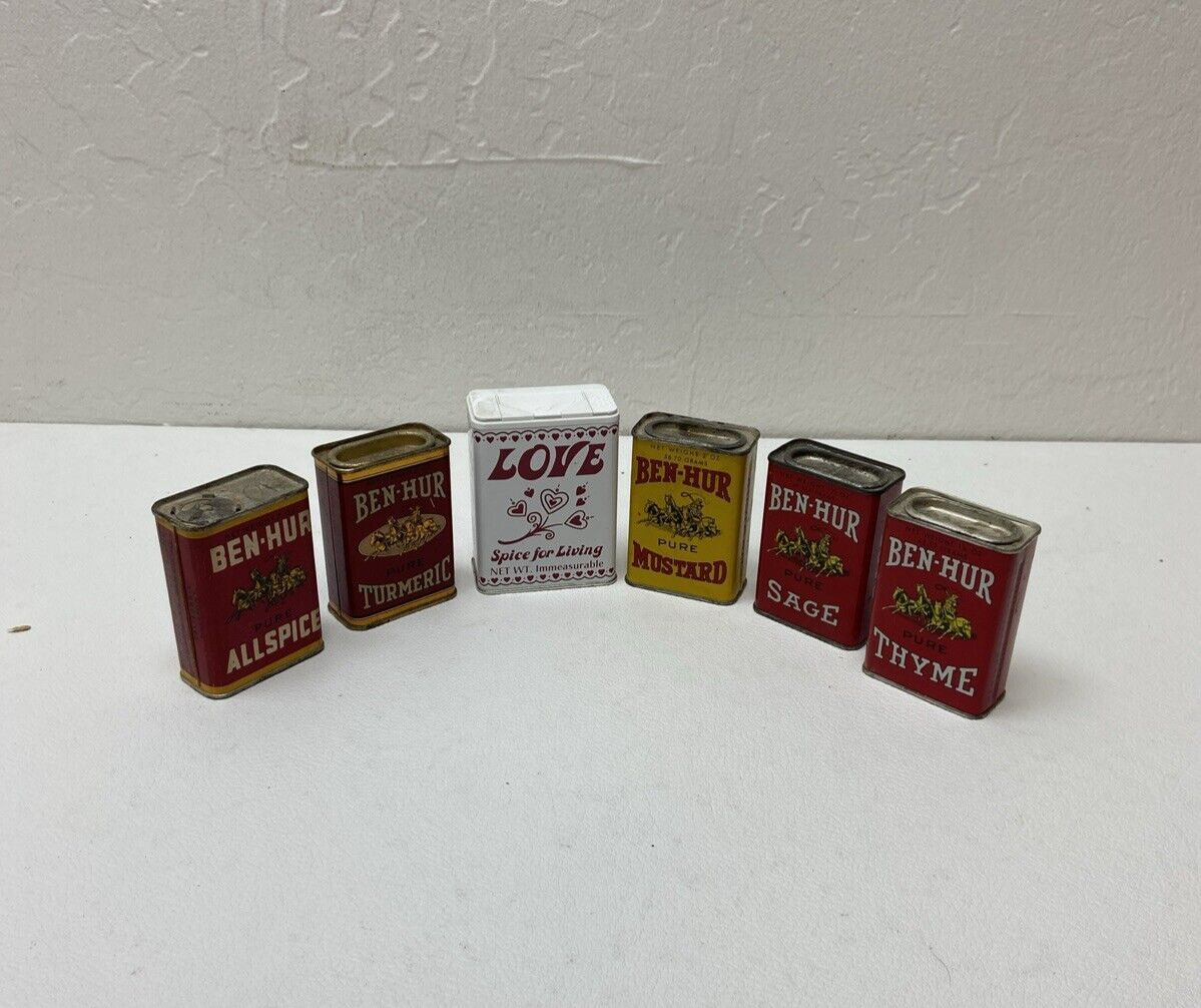 Vintage Spice Tins 6 Pack Ben-Hur