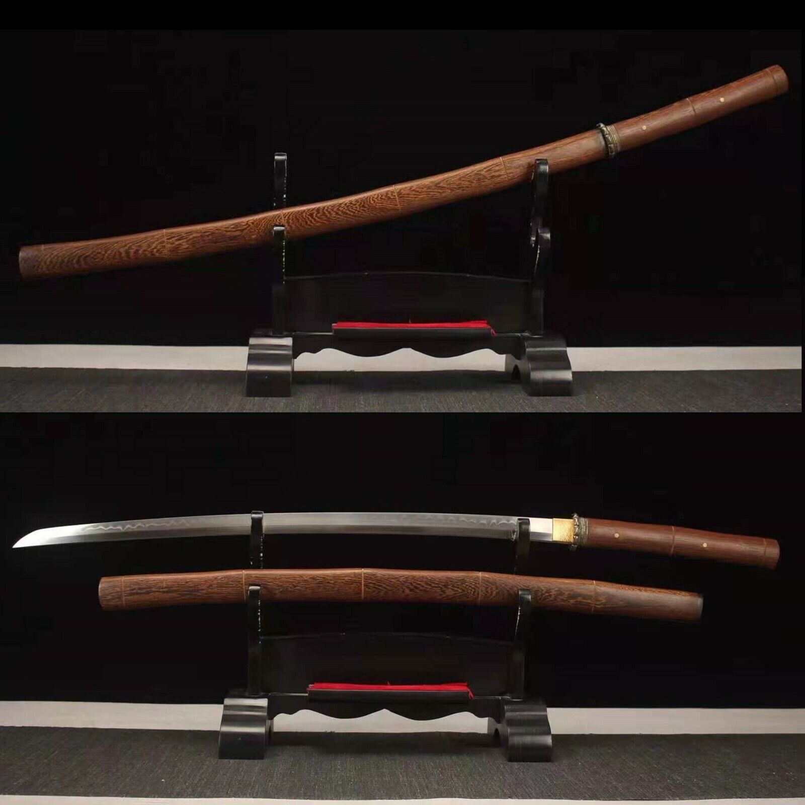 High Quality Japanese Samurai Katana T10 Steel Clay Tempered Sharp Nice Hot