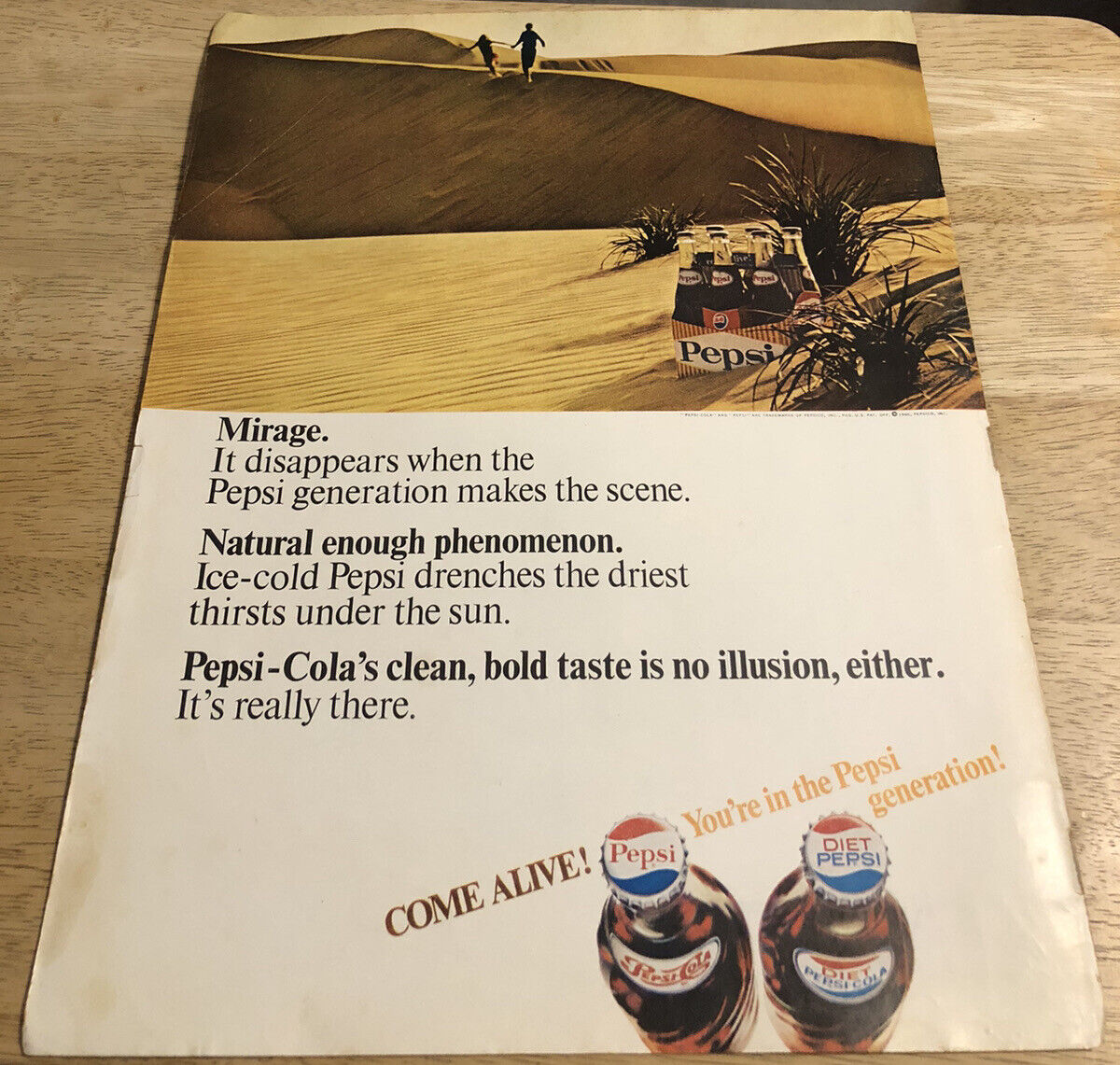 1966 PEPSI-COLA Pepsi Generaton - Vintage Magazine Print Ad