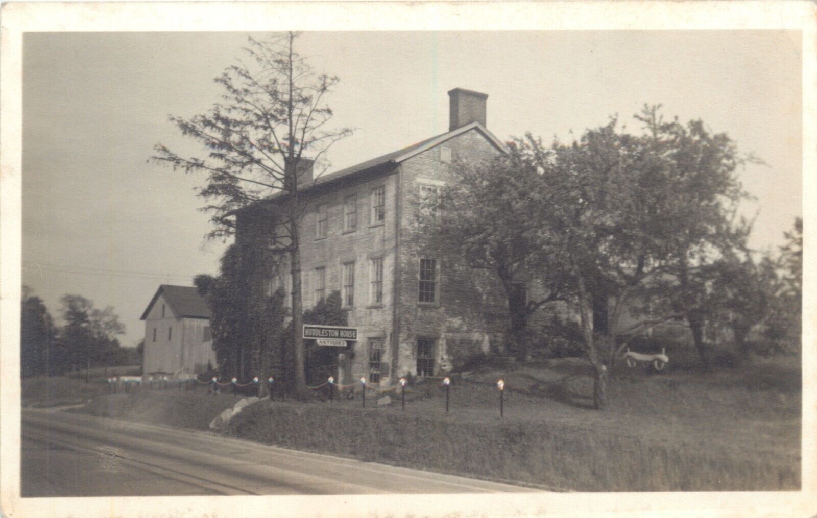 A View Of The Huddleson House, Mt Auburn, IN Indiana RPPC