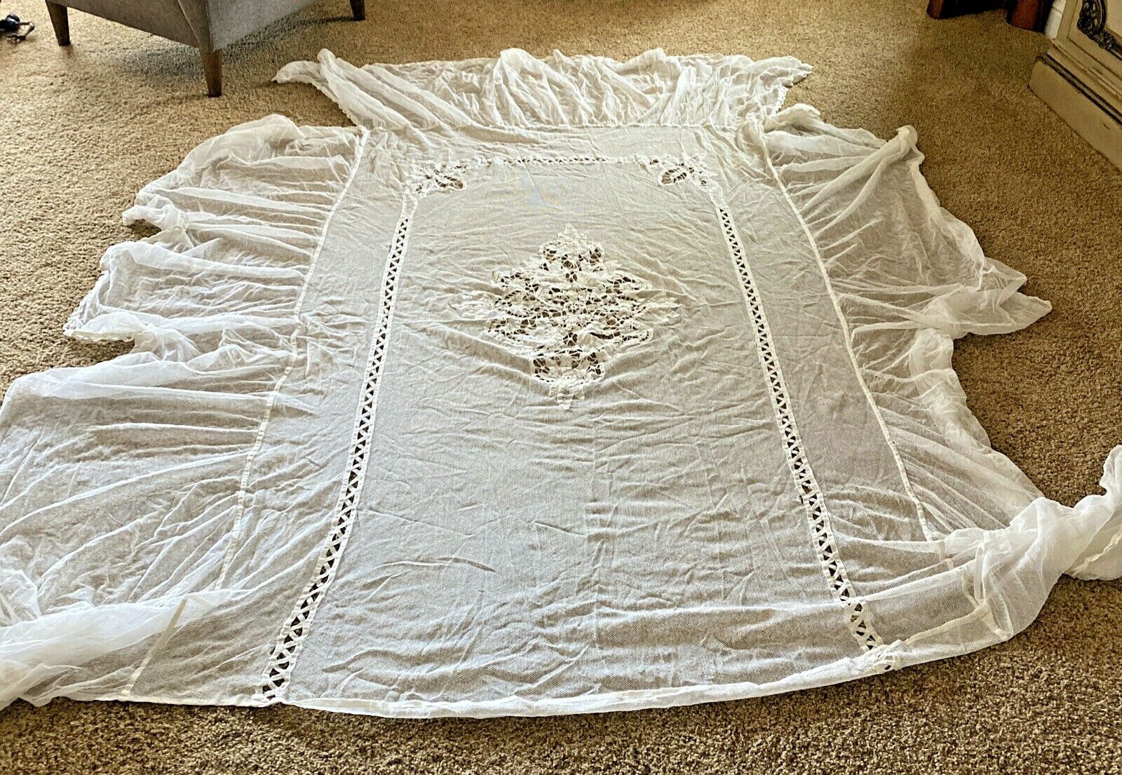 Antique twin bed French lace Cover