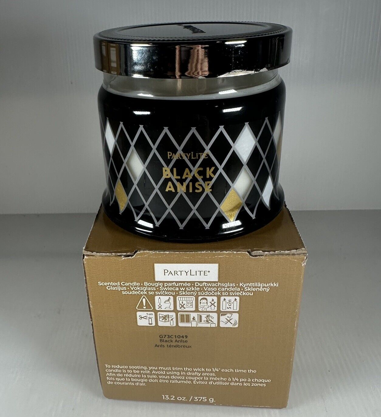 Partylite BLACK ANISE SIGNATURE 3-wick JAR CANDLE BRAND NEW - 13.2oz