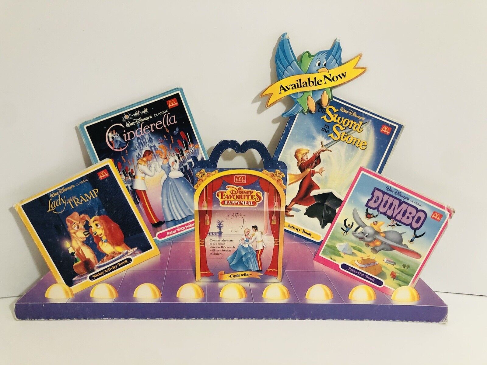 McDonald’s 1987 Disney Favorites Happy Meal Toy Display Sign
