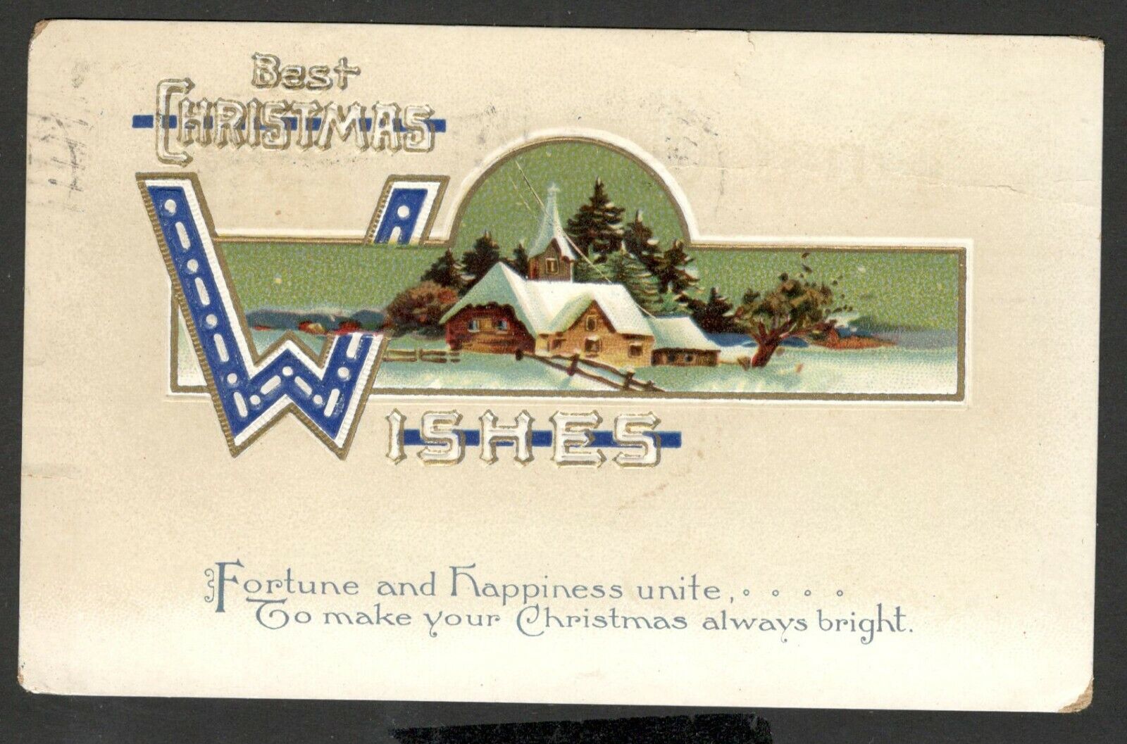 USA - Old Christmas greetings postcard -  (6)