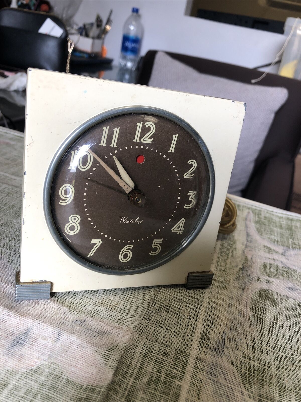 Vintage Westclox Logan Metal Electric Alarm Clock 1948 WORKS