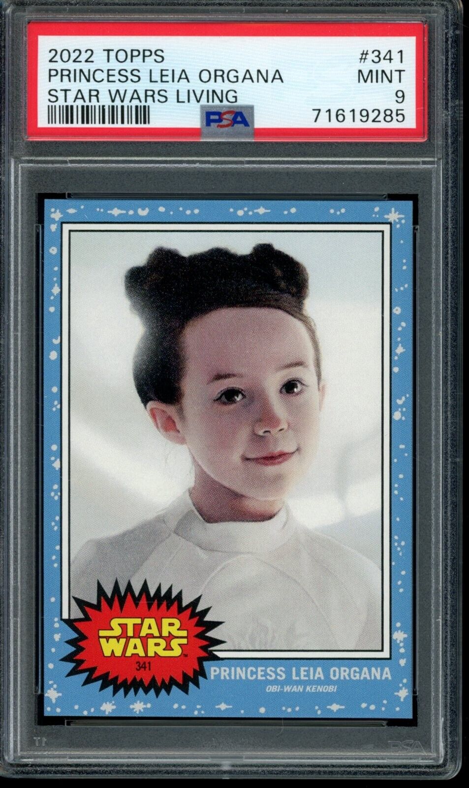 2022 Topps Star Wars Living Set #341 Princess Leia Organa PSA 9 Mint SP Card