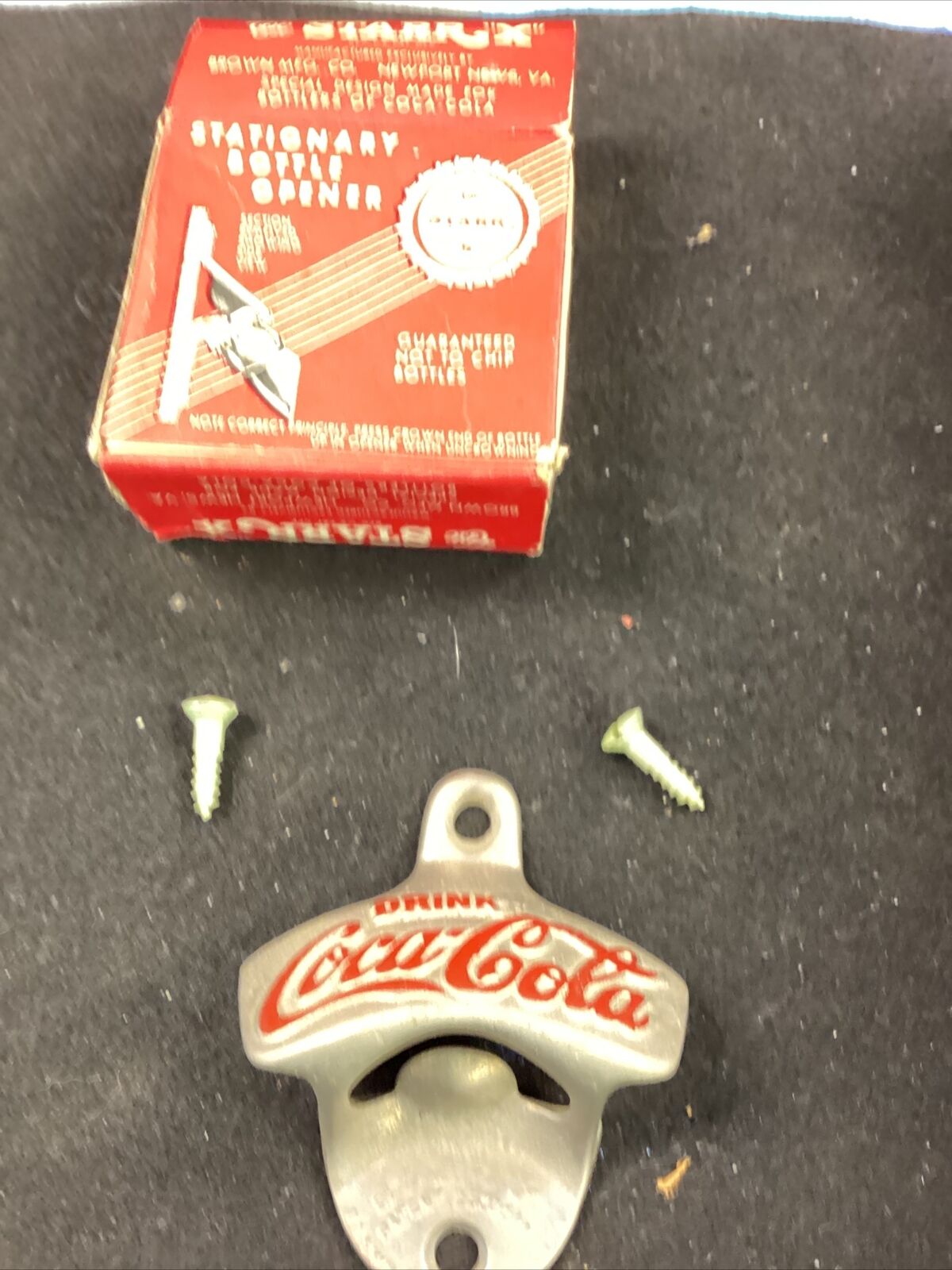 Vintage Starr X Coca-Cola Stationary Bottle Opener W/Original Box NOS