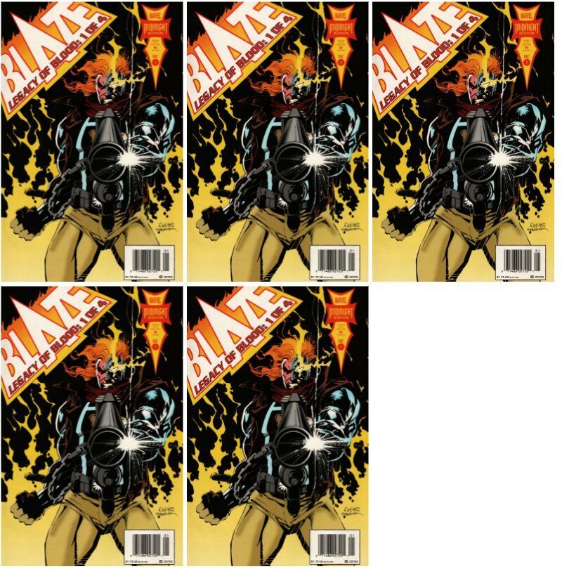 Blaze: Legacy of Blood #1 Newsstand Cover (1993-1994) Marvel Comics - - 5 Comics