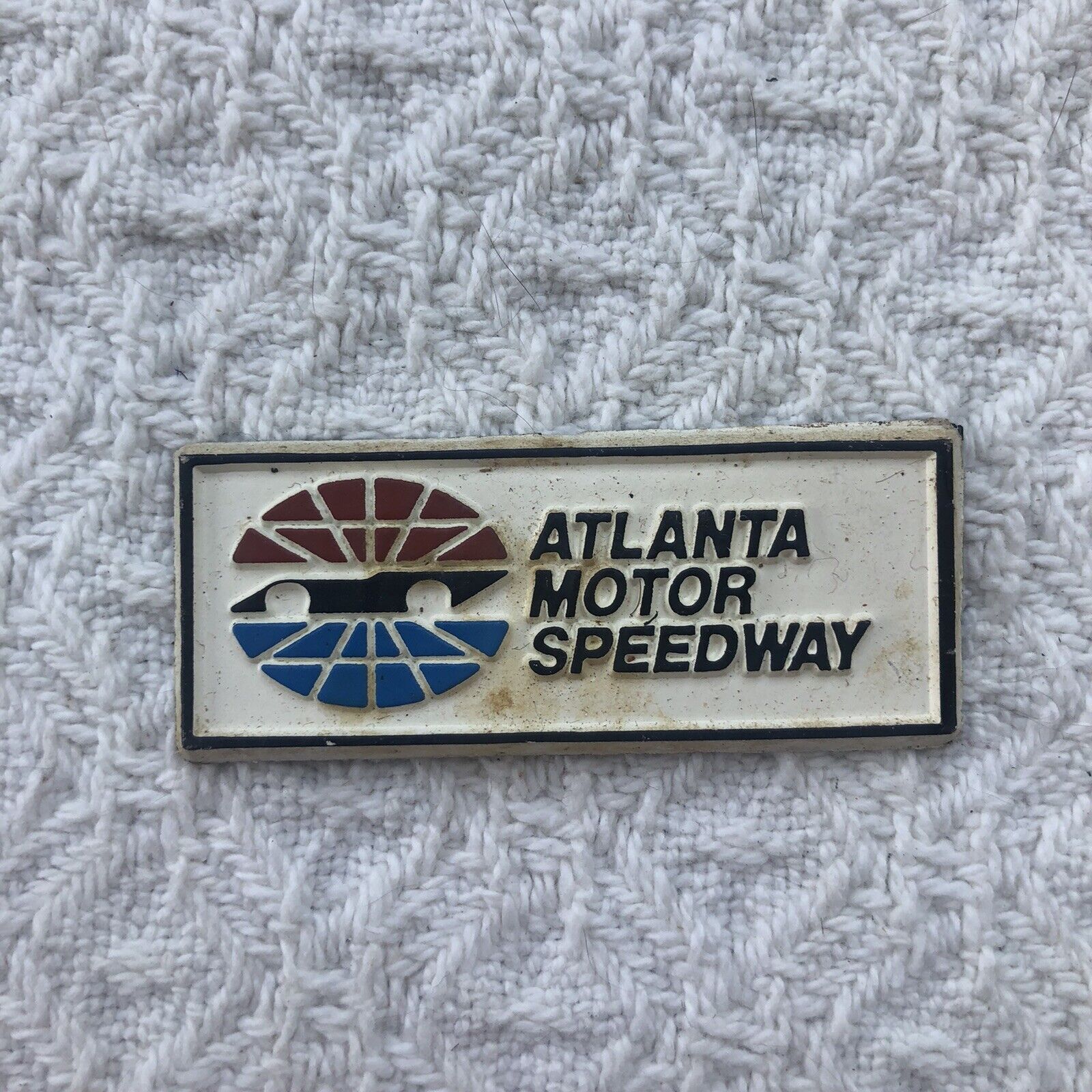 Atlanta motor Speedway vintage rubber souvenir fridge magnet