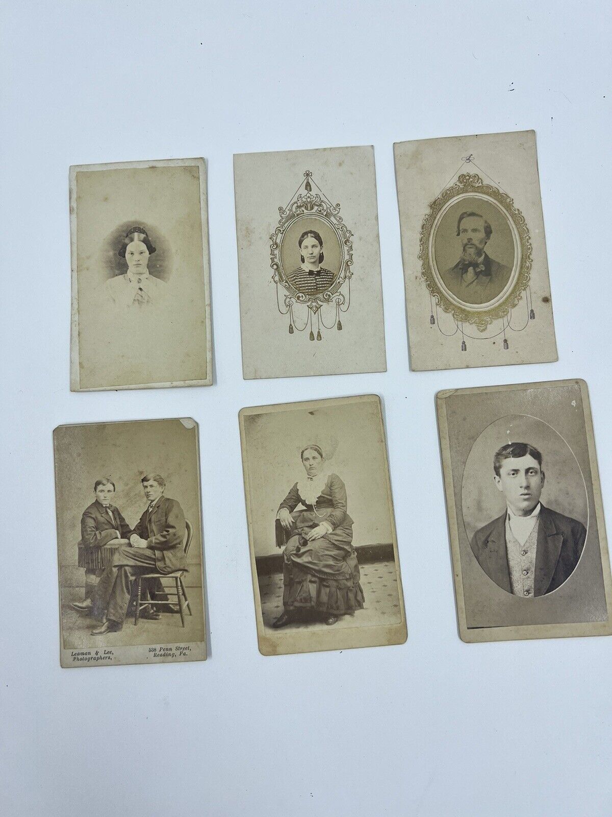 Victorian Era Cabinet Card Lot -  6 Photos - Instant Family