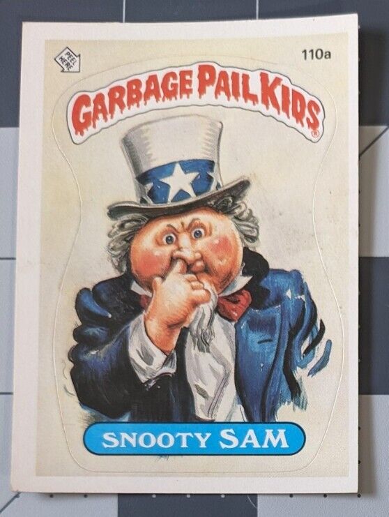 1986 Topps GPK #110a Snooty Sam * Sticker Card 