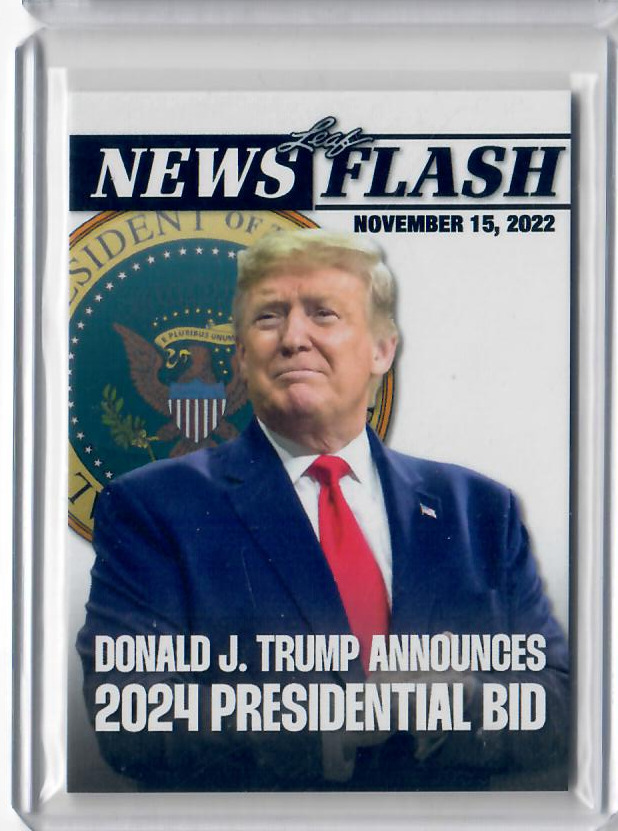 DONALD J. TRUMP 2022 Leaf News Flash 1 of 910 Announces 2024 President Bid