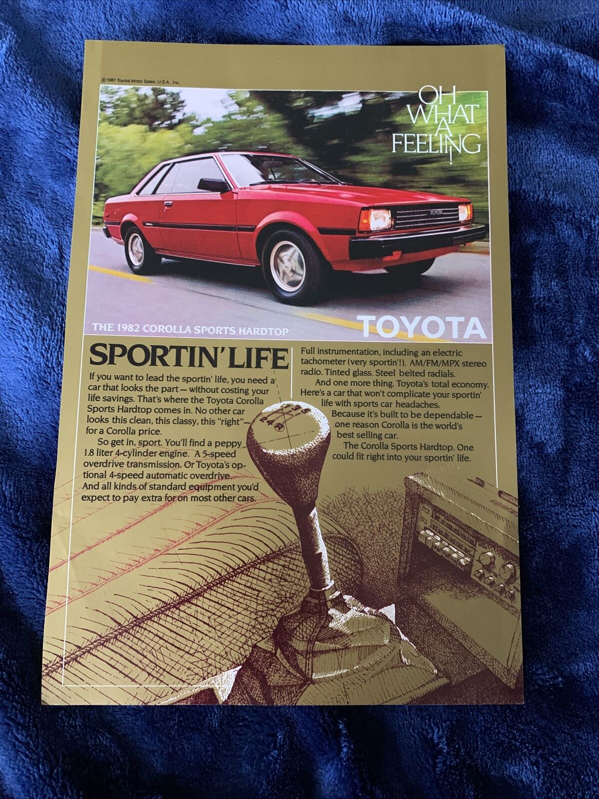 1982 Toyota Corolla Sport Hardtop Coupe Ad