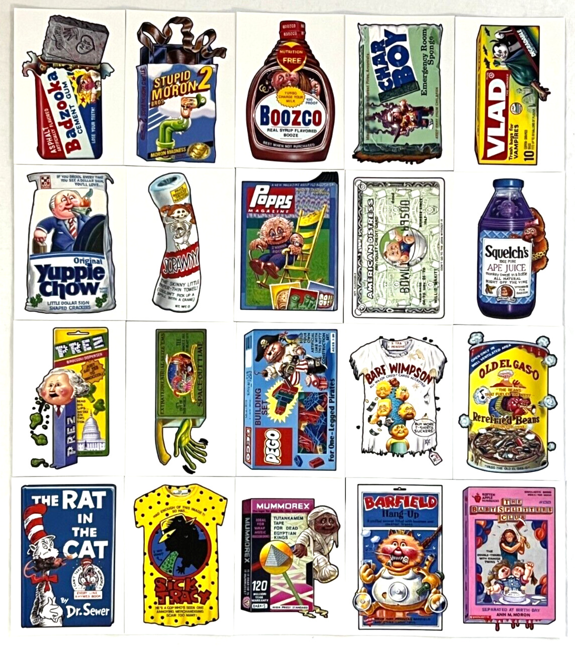 2019 Garbage Pail Kids We Hate the 90s Wacky Packages Pails COMPLETE 20-Card Set