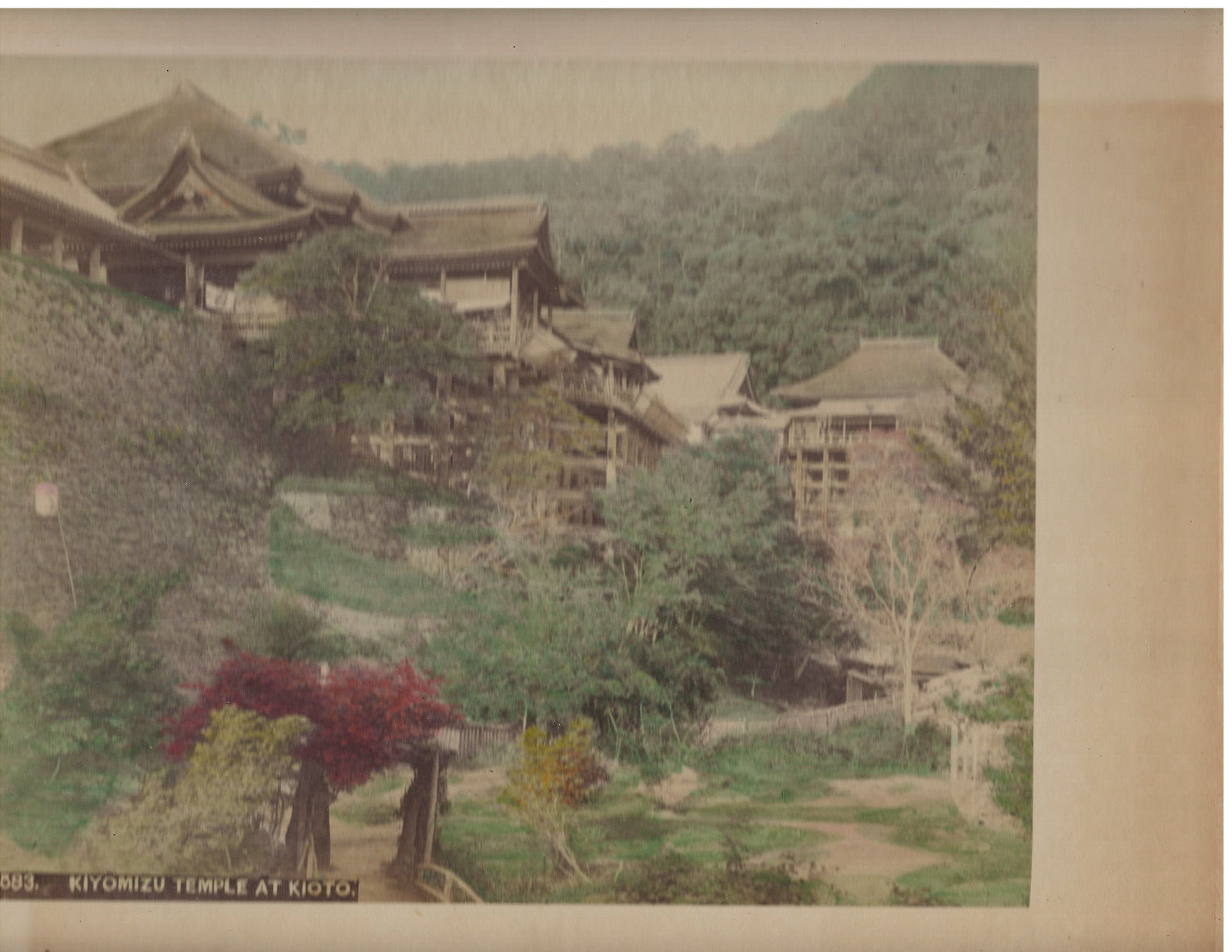 Unknwn Photographr Early hand-colored kiyomizo temple kioto/inside iyemitsu temp