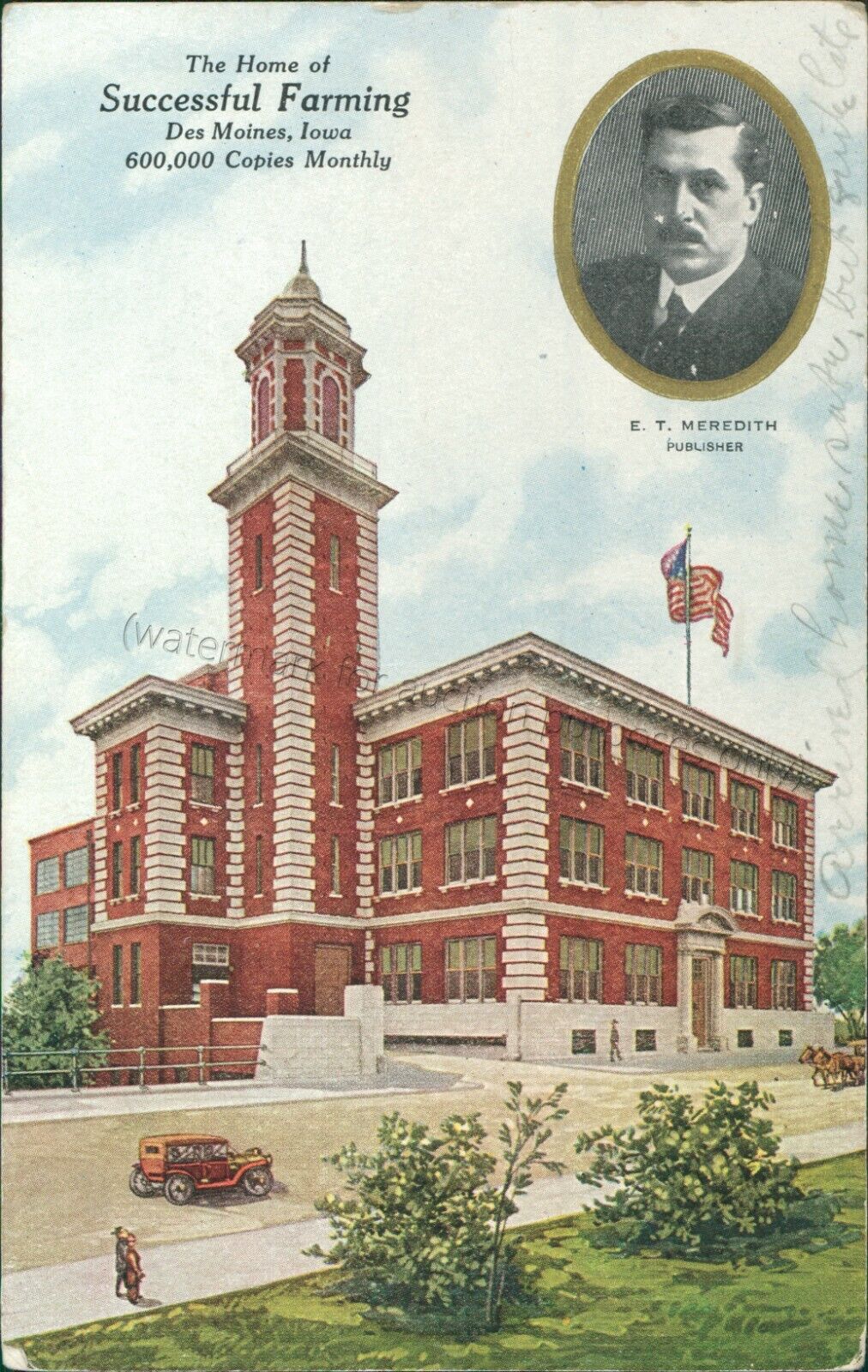 Des Moines, Iowa - 1914 Successful Farming Magazine building, home - IA postcard