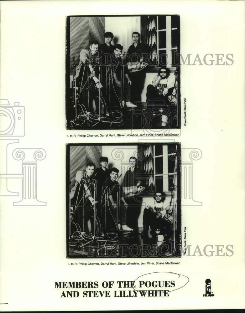1989 Press Photo Members of The Pogues and Steve Lillywhite. - nop61060