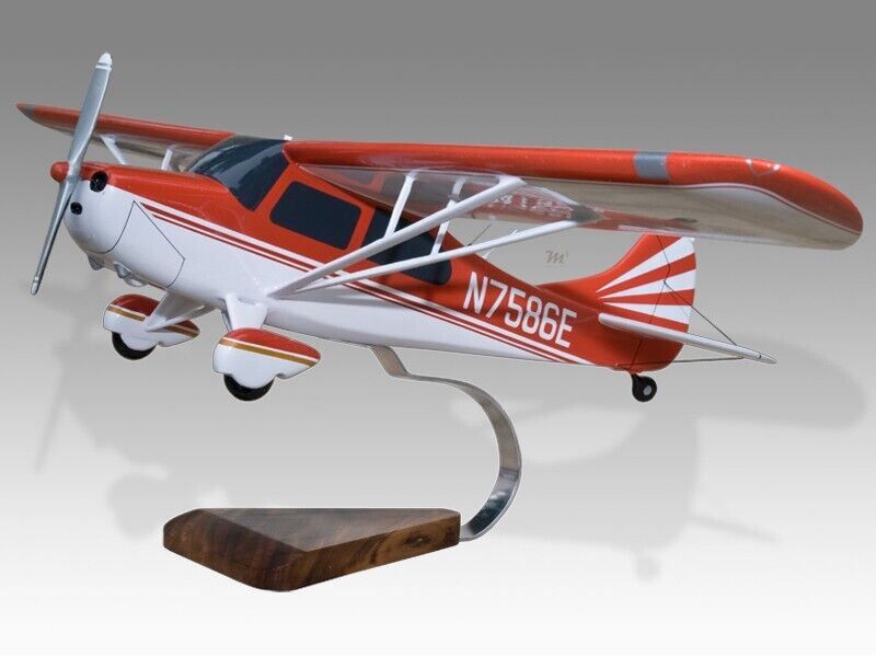 American Aeronca Champion 7EC Traveler Solid Mahogany Wood Replica Display Model