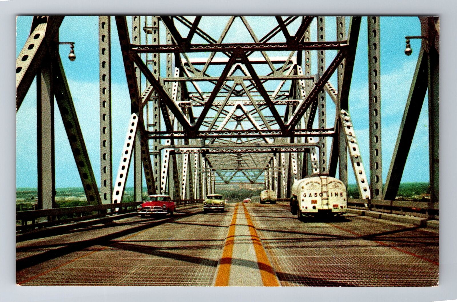 Jacksonville FL-Florida, Center Span John Matthews Steel Bridge Vintage Postcard