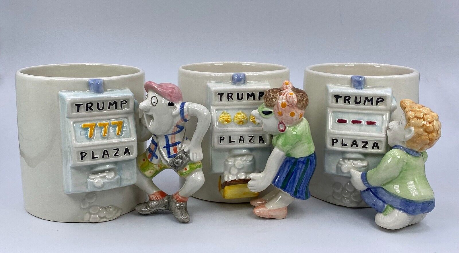 Rare Vintage Trump Plaza Mugs — Set of 3