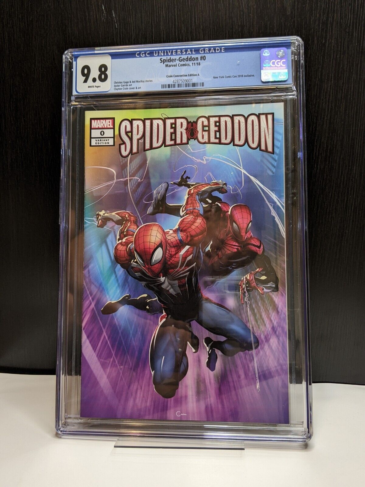 Modern Age Marvel Comic 2018: Spider-Geddon #0 CGC 9.8 (Crain Con Edition A)