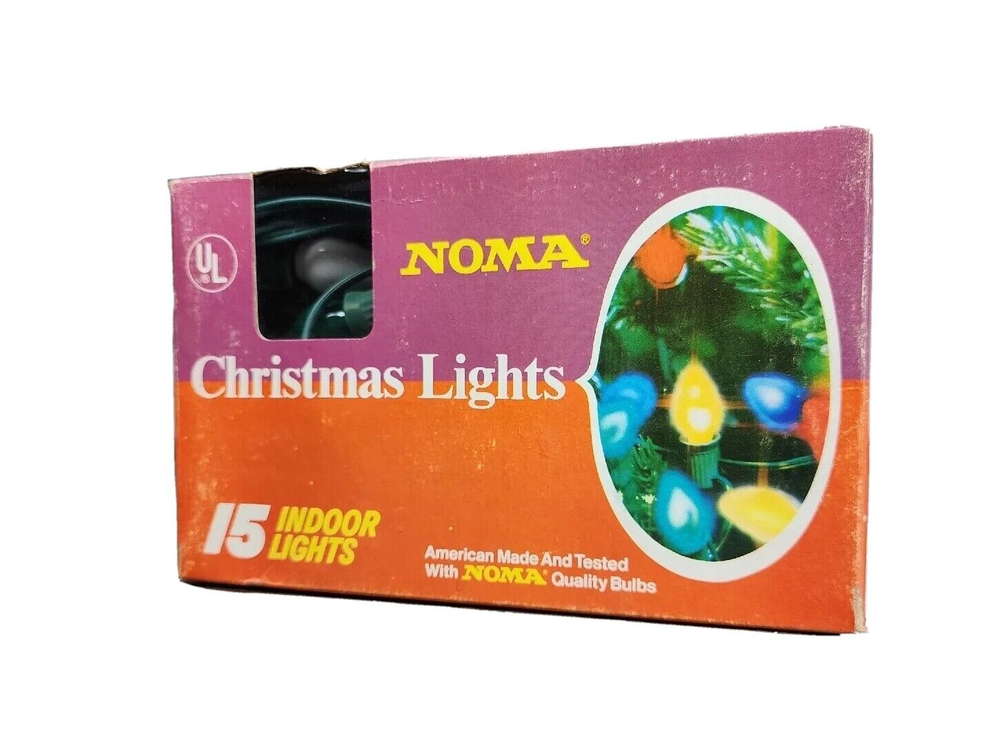 VINTAGE NOMA 15 Indoor Christmas Lights, NOS